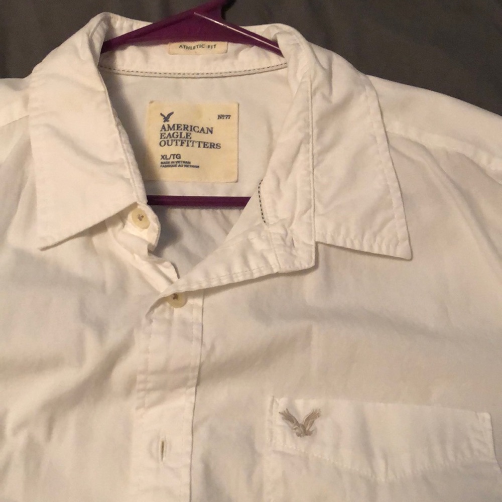 White button-down